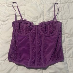 Purple urban outfitters modern love corset size large